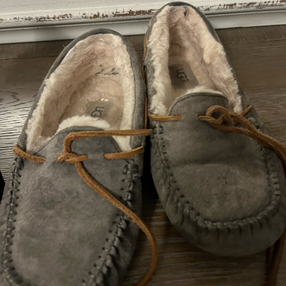 Grey UGG moccasin